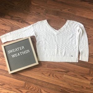 Hollister Open Stitch Vneck Sweater